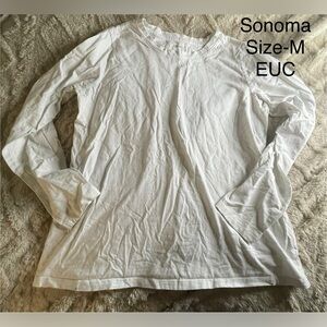 Sonoma Women's Classic White Long Sleeve Tee